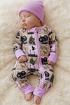 Hunting Season Patch work baby bodysuit. LR0505-11-MON