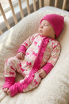 Pumpkin printed girls baby romper. LR0505-23-AMY