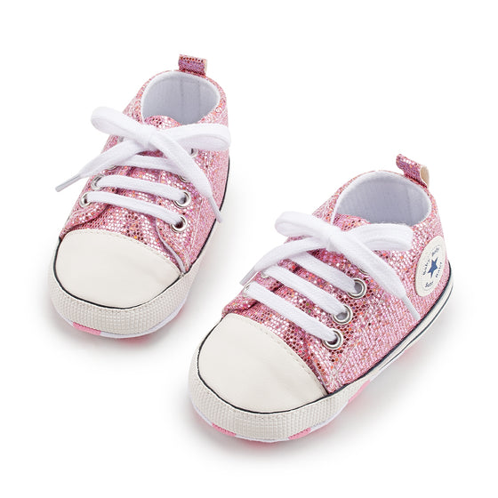 PU-PINK infant baby tennis shoes. HMZ000