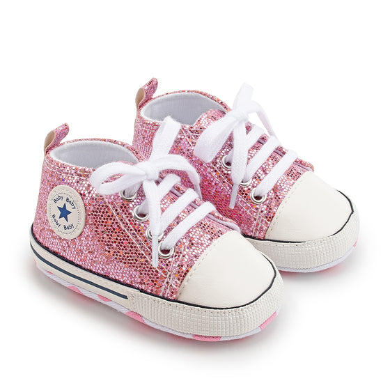 PU-PINK infant baby tennis shoes. HMZ000