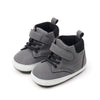 Gray cute boy baby shoes w/ velcro. MY3192-G