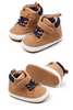 Khaki cute boy baby shoes w/ velcro. MY3192