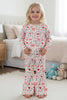 Heart & bow printed girls 2 piece set.  OFG52847 SOL