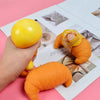4" Adorable squeeze croissant toy perfect for stress.