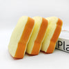Piece of bread stress toy.