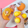 4" Adorable squeeze croissant toy perfect for stress.
