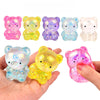 2.25" Glitter stress toys teddy bear. S    ACG61015