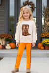 Ghost printed boots on sweatshirt and cotton leggings with sequins. OFG61073 MON