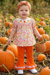 Smock & Embroidered pumpkin floral tunic & orange pants. OFG61733 JEAN