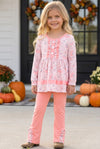 Pumpkin printed tunic with cotton leggings. OFG61737 AMY