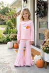 Boo Applique long sleeve top and cheetah printed bell bottoms. OFG61738 JEAN