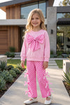 Inspired large front bow on top and pants. OFG62967 AMY