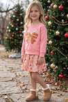 Bow ginger cookie printed top and skort. OFG62978 Bre