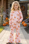 Pumpkin & ghost printed girls 2 piece set. OFG63144 AMY
