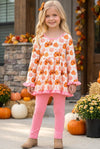 Turkey printed top and pink leggings.  OFG63147 MON