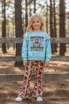 Howdy Howdy" Blue long sleeve top and cow bell bottoms. OFG63276 MON