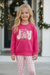 Joy Pink long sleeve top and pink gingham leggings. OFG63357 SOL