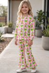 Christmas character printed girls 2 piece set. OFG63375 SOL