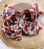 Patriotic double layer hair bows w/rhinestones 4pcs/$10.00