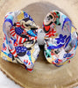 Patriotic double layer hair bows w/rhinestones 4pcs/$10.00