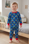 Royal Blue Christmas character printed boys pajamas. PJB60064 AMY