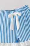 Blue Floral & stripe printed girls pajamas. PJG60438 SOL