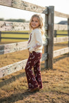 HORSESHOE & STAR PRINTED BOOTCUT DENIM JEANS. PNG25153009-MON
