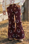 HORSESHOE & STAR PRINTED BOOTCUT DENIM JEANS. PNG25153009-MON