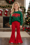 Red ribbed bell bottoms! PNG50370 AMY