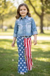 Star & Stripe denim bootcut pants. PNG60026 SOL