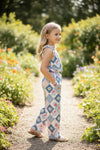Multi-Printed floral relax fit romper. PNG60154 JEAN