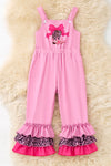 Pink Boot printed romper. PNG60331 AMY