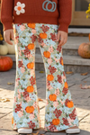 Pumpkin multi-printed bell bottoms. PNG60433 SOL