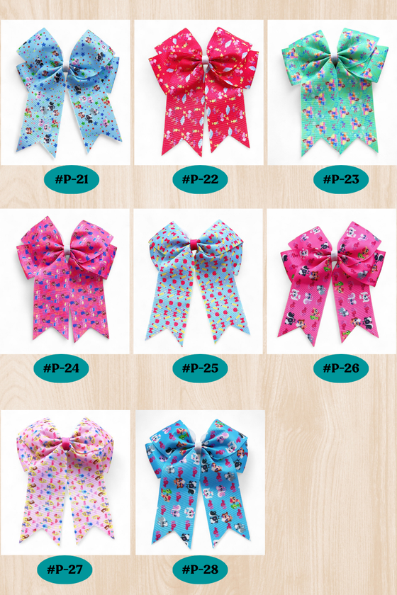 Girls printed hair bows w/alligator clip. 4PCS/$10.00