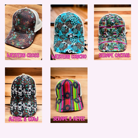 WOMANS WESTERN CAPS.