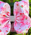 Coquette/Strawberry printed double layer hair bows. 4PCS/$10.00 BW-DSG-995