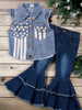 PATRIOTIC DENIM VEST. TPG30133002-LOII