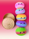 Tie dye colorful dumpling squishy toy! DD-2026-X12