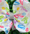 Butterfly printed double layer hair bows. 6.5" 4pcs/$10.00 BW-DSG-1006