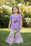 Purple floral top & floral bottoms. LT-2020-1 AMY