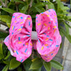 Cake Sprinkles printed double layer hair bows. 4pcs/$10.00 BW-DSG-1018