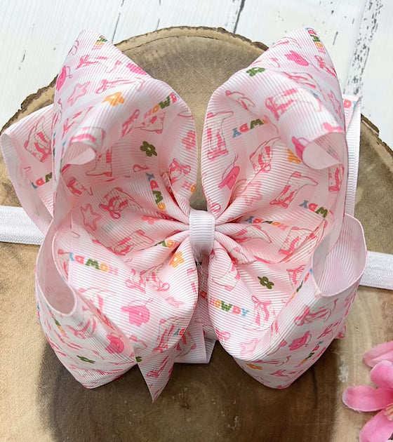 Howdy printed double layer headband.  4pcs/$10.00