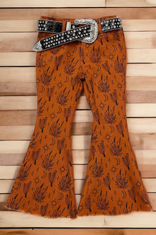  SUNSET COUNTRY PRINTED BOOTCUT DENIM PANTS. PNG15153006-JEANN
