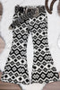 BLACK & WHITE AZTEC PRINTED BOOTCUT DENIM PANTS. PNG25153090-LOI