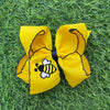 Bee embroidered hair bows. 4/pcs$12.00 BW-DSG-5051
