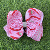 Strawberry in pink gingham double layer hairbows. 4pcs/$10.00 BW-DSG-5113