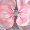 White Daisy w/ Checkered double layer hair bows. 4PCS/$10.00 BW-DSG-5069