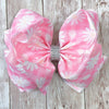 White Daisy w/pink gingham double layer hair bows. 4PCS/$10.00 BW-DSG-5067