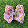 Bear character printed double layer hair bows. 4pcs/$10.00 BW-DSG-5094