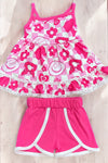 Fuchsia Character printed short set. GSSO041003-AMY